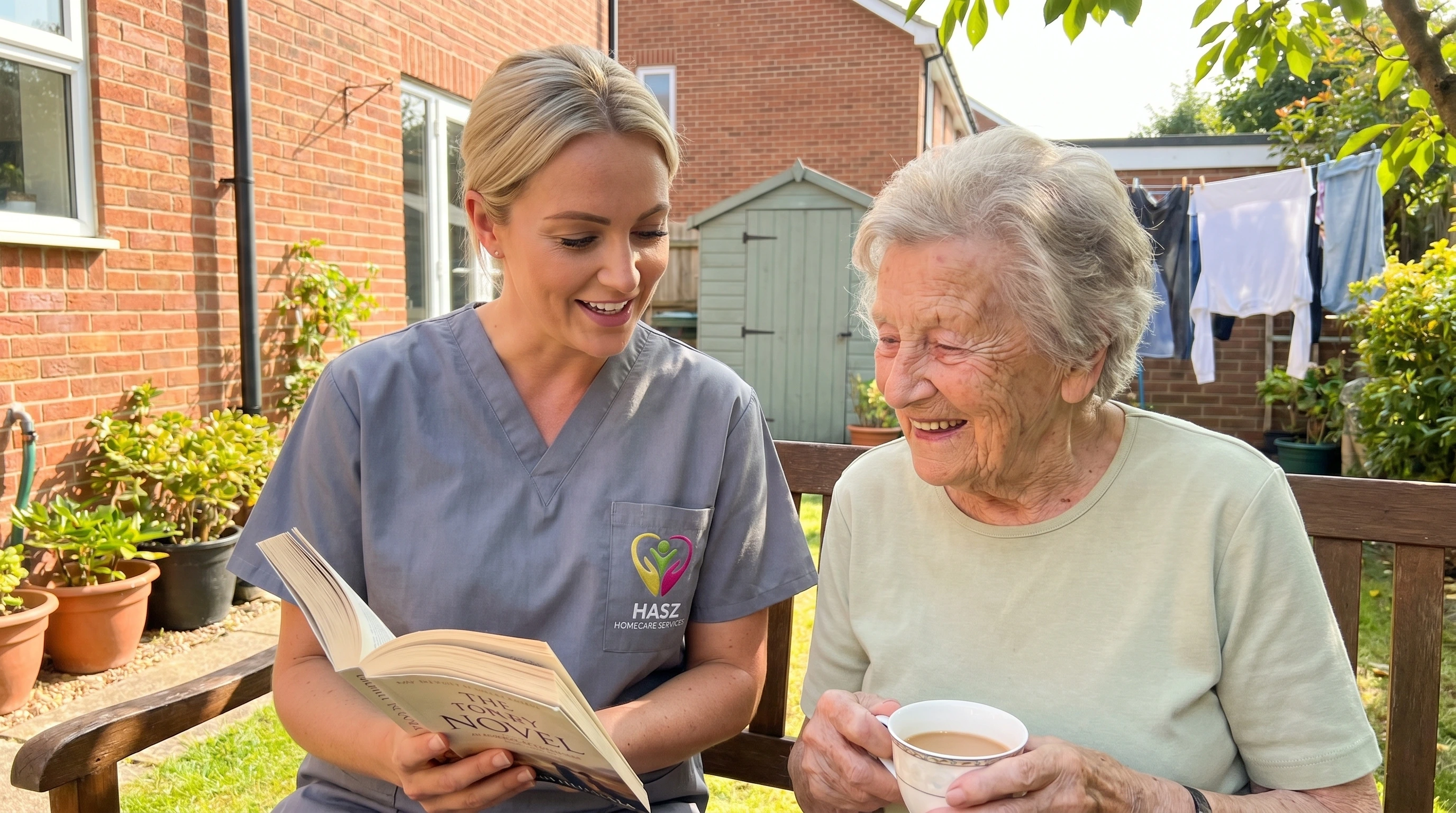 Hasz Homecare Services carer building trust with a client