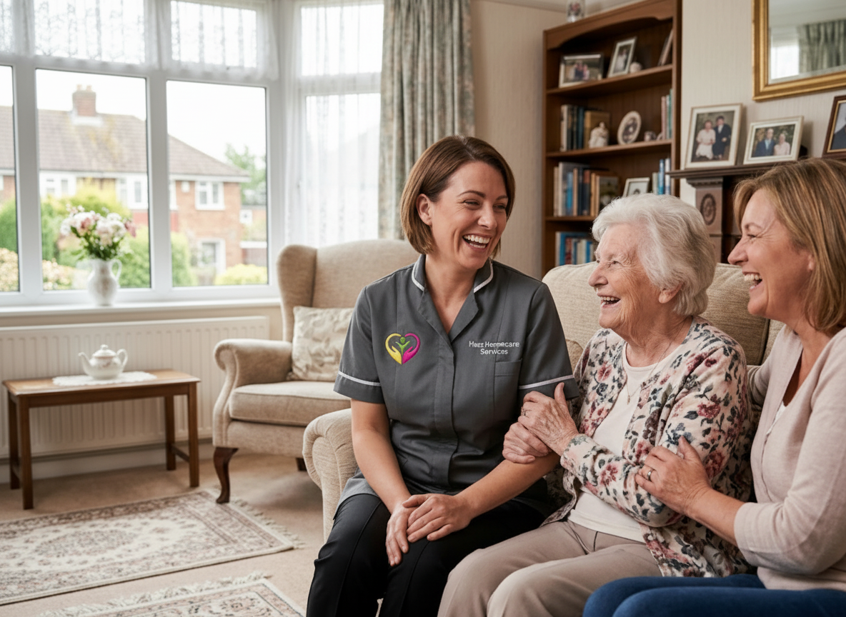 Hasz Homecare Services carer building trusted relationship with client and family in